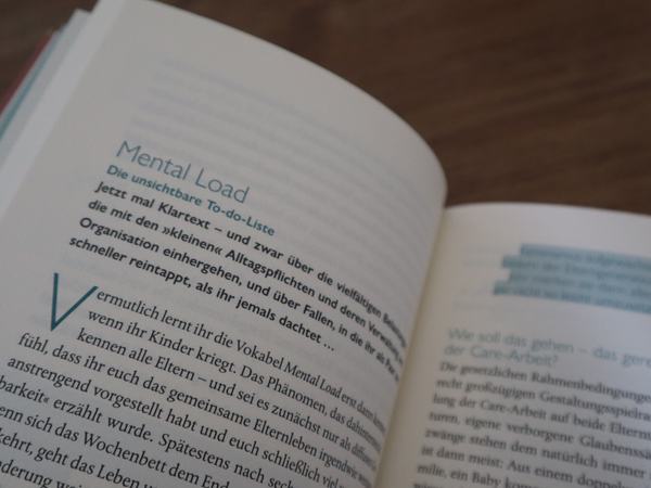 Aufnahme der Buchseite zum Kapitelbeginn über Mental Load