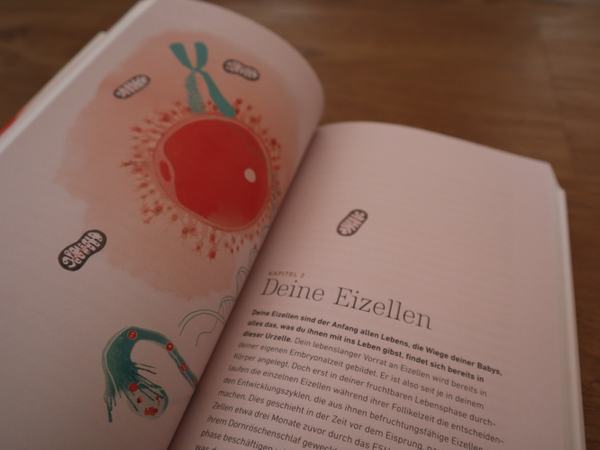 Aufnahme der Anfangsseite zum zweiten Kapitel über die Eizellen.